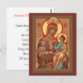 Arizona Moeder van God Prayer Kaart (Voorkant / Achterkant)