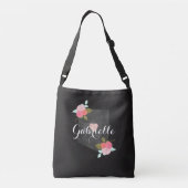 Arizona Monogram State Waterverf Floral & Heart Crossbody Tas (Achterkant)