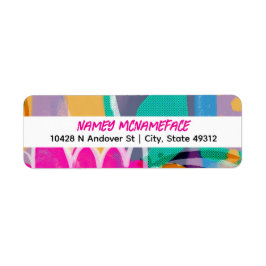 Arizona Monsoon-geïnspireerde Abstract Etiket