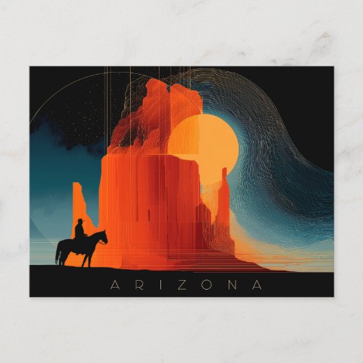 Arizona, Monument Valley, minimalistische stijl Briefkaart (Voorkant)