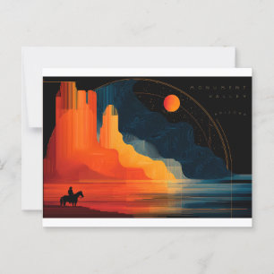 Arizona, Monument Valley, Minimalistische Stijl Briefkaart