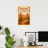 Arizona Monument Valley Retro Poster (Thuiskantoor)