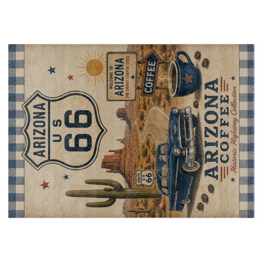 Arizona Mother Road koffie-prepboard Snijplank (Voorkant)