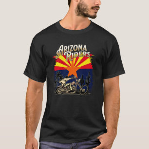 Arizona Motorrijders Woestijn Palm Cactus Vlag T-shirt