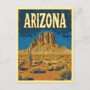  Arizona Mountain Rock Desert Travel Briefkaart