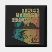 Arizona mountainbiken vintage magneet (Voorkant)