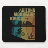 Arizona mountainbiken vintage muismat (Voorkant)