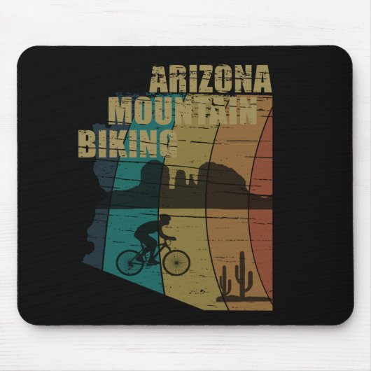 Arizona mountainbiken vintage muismat (Voorkant)