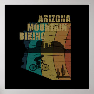 Arizona mountainbiken vintage poster