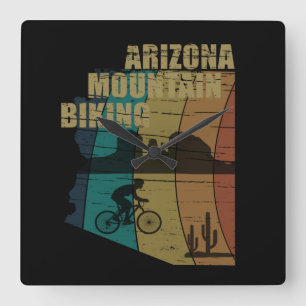 Arizona mountainbiken vintage vierkante klok