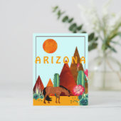 Arizona ~ Mountains, Cacti and Horse Desert Briefkaart (Staand voorkant)