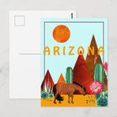 Arizona ~ Mountains, Cacti and Horse Desert Briefkaart (Voorkant / Achterkant)