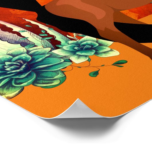 Arizona ~ Mountains, Desert, Horse and Full Moon Poster (Hoek)