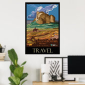 Arizona Mountains  Retro Travel Poster (Thuiskantoor)