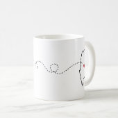 Arizona naar Maine - Heart2Heart Coffee Mok (Voorkant rechts)