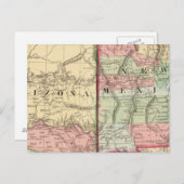 Arizona, New Mexico Map van Mitchell Briefkaart (Voorkant / Achterkant)