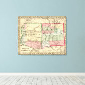 Arizona, New Mexico Map van Mitchell Canvas Afdruk (Insitu (Houten vloer))