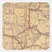 Arizona, New Mexico Vierkante Sticker (Voorkant)