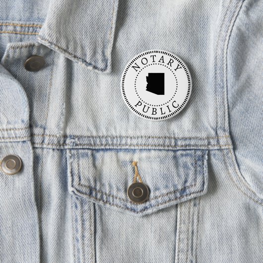 Arizona Notary Public Ronde Button 5,7 Cm (In situ)