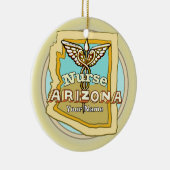 Arizona Nurse Caduceus Keramisch Ornament (Rechts)