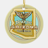 Arizona Nurse Caduceus Keramisch Ornament (Voorkant)