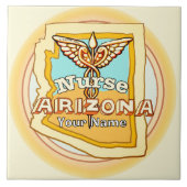 Arizona Nurse Caduceus Tile Tegeltje (Voorkant)