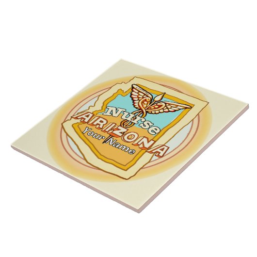 Arizona Nurse Caduceus Tile Tegeltje (Zijkant)