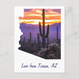 Arizona Outline Personalized Photo Travel Souvenir Briefkaart