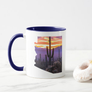 Arizona Outline Personalized Photo Travel Souvenir Mok