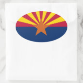 Arizona Oval Flag Sticker (Tas)