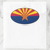 Arizona Oval Flag Sticker (Tas)