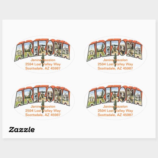 Arizona Ovale Sticker (Vel)
