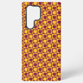 Arizona Paars en Goud Schaakbord Patroon Samsung Galaxy Hoesje (Achterkant)