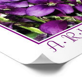 Arizona paarse bloemenprint poster (Hoek)