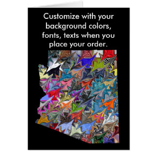 Arizona past kleurrijke kaart aan hoe je wilt