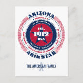 Arizona, Phoenix, AZ, Patriottisch, Monogram Briefkaart (Voorkant)