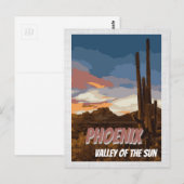 Arizona Phoenix Valley of the Sun Cactus Briefkaar Briefkaart (Voorkant / Achterkant)