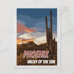 Arizona Phoenix Valley of the Sun Cactus Briefkaar Briefkaart