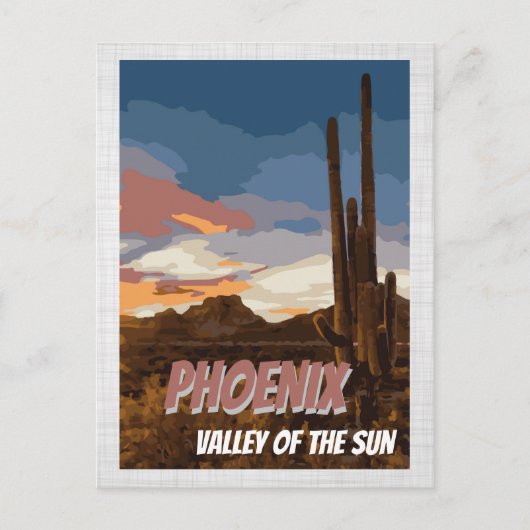 Arizona Phoenix Valley of the Sun Cactus Briefkaar Briefkaart (Voorkant)