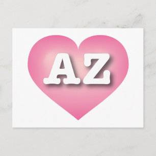 Arizona Pink Fade Heart - Ik hou van AZ Briefkaart