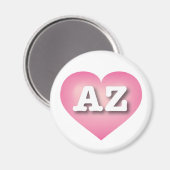 Arizona Pink Fade Heart - Ik hou van AZ Magneet (Voorkant / Achterkant)