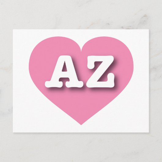 Arizona Pink Heart - Ik hou van AZ Briefkaart (Voorkant)