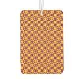 Arizona Pop Art Checkerboard Maroon Gold Pattern Luchtverfrisser (Achterkant)