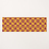 Arizona Pop Art Checkerboard Pattern Maroon Gold Yogamat (Voorkant (horizontaal))