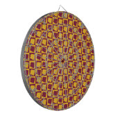 Arizona Pop Art Geometric Maroon Gold Pattern  Dartbord (Voorkant Links)