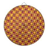 Arizona Pop Art Geometrisch Maroon Goud Patroon Dartbord (Voorkant)