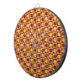 Arizona Pop Art Geometrisch Maroon Goud Patroon Dartbord (Voorkant Rechts)