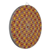 Arizona Pop Art Geometrisch Maroon Goud Patroon Dartbord (Voorkant Links)