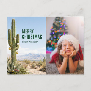 Arizona Prettig Kerstmis Op Maat Gemaakte Familie Feestdagenkaart
