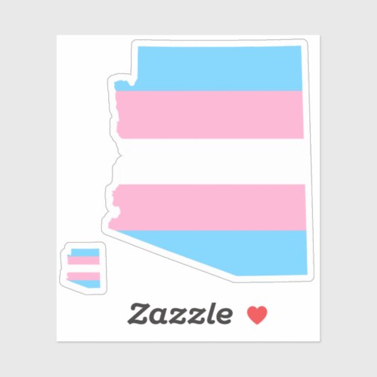 Arizona Pride gestreepte transgender vlag Sticker (Vel)